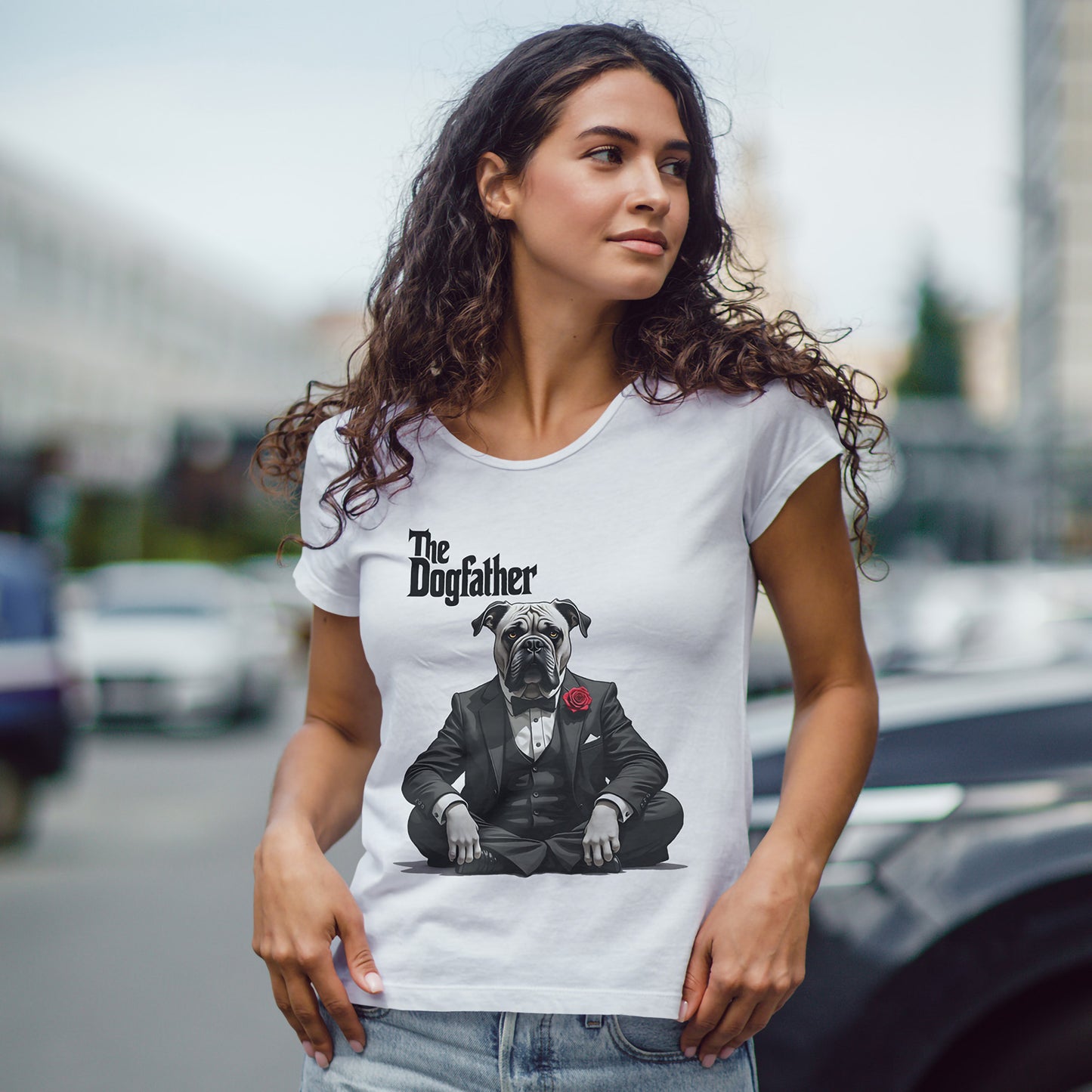 The Dogfather - Funny Mafia Dog Parody T-Shirt for Dog Lovers & Movie Fans