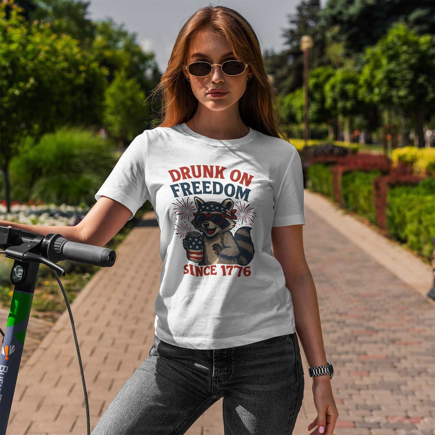 Drunk on Freedom Since 1776 T-Shirt - Funny Patriotic 4th of July Tee