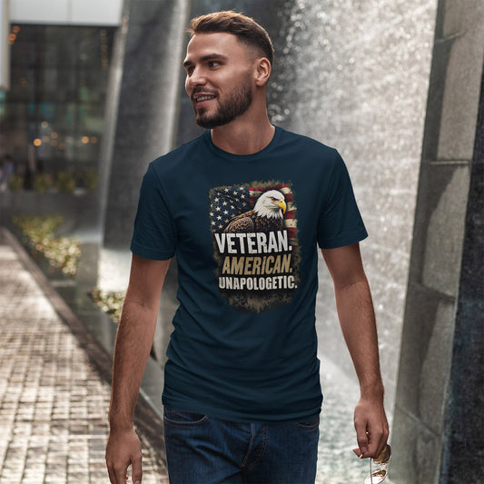American Bold Veteran T-Shirt - Patriotic Military USA Pride Tee