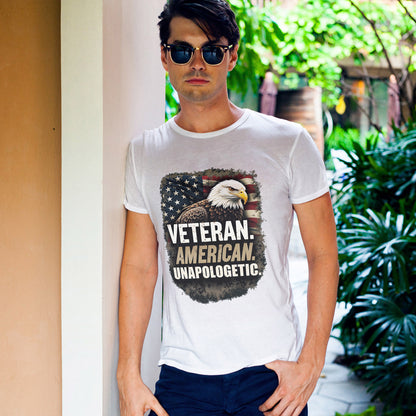 American Bold Veteran T-Shirt - Patriotic Military USA Pride Tee