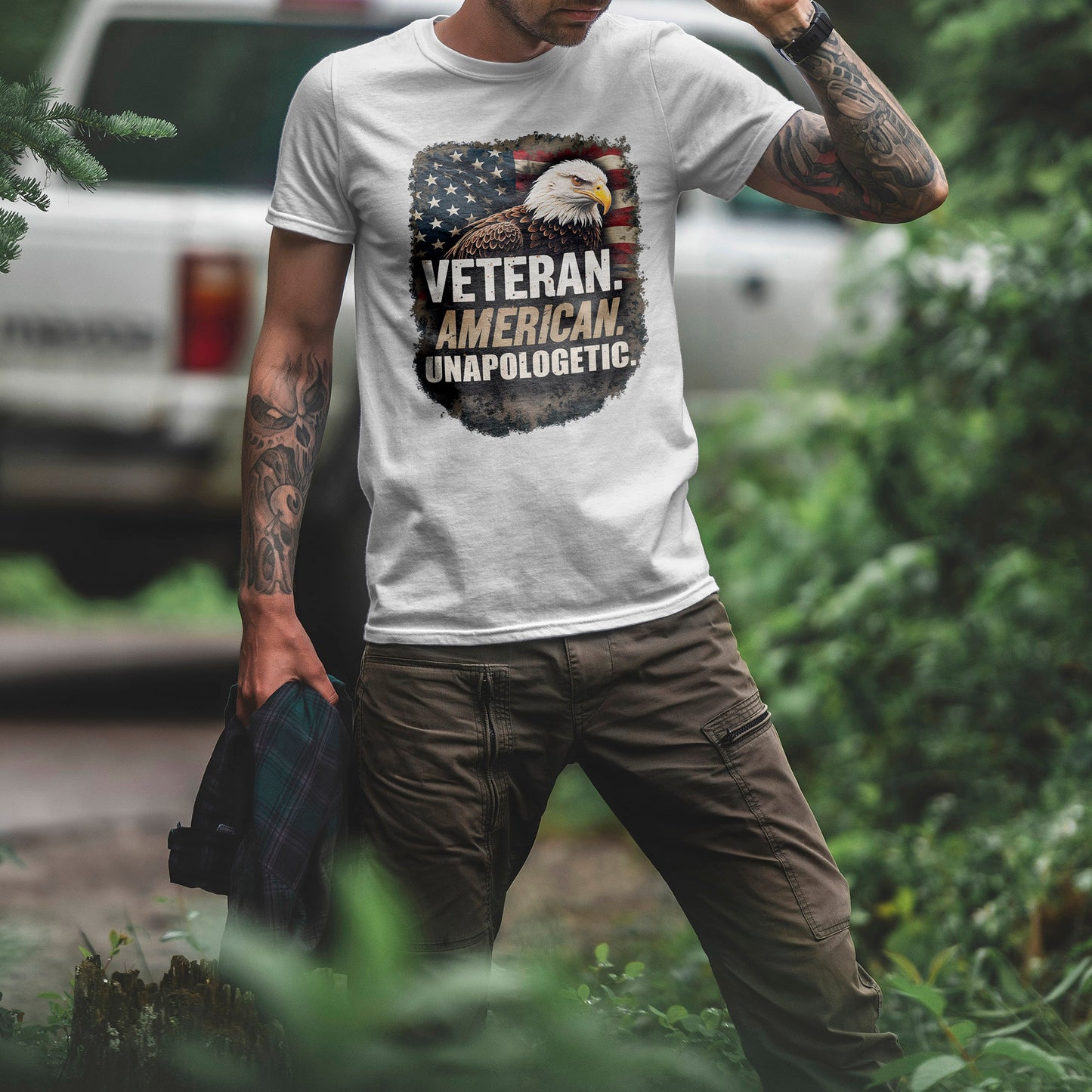 American Bold Veteran T-Shirt - Patriotic Military USA Pride Tee