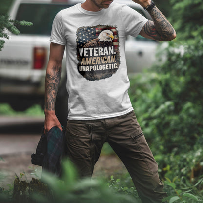 American Bold Veteran T-Shirt - Patriotic Military USA Pride Tee