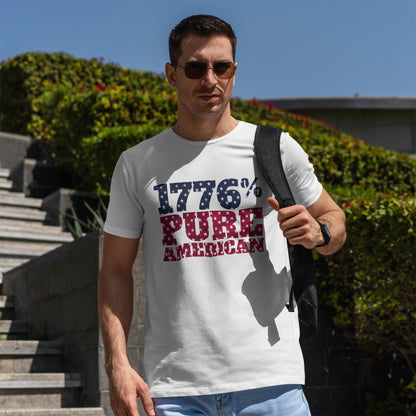 1776 Pure American T-Shirt - Vintage Patriotic USA 4th of July Tee