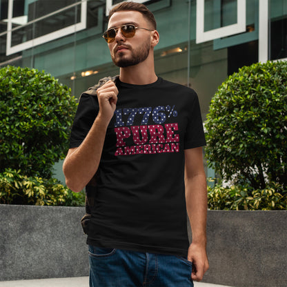 1776 Pure American T-Shirt - Vintage Patriotic USA 4th of July Tee