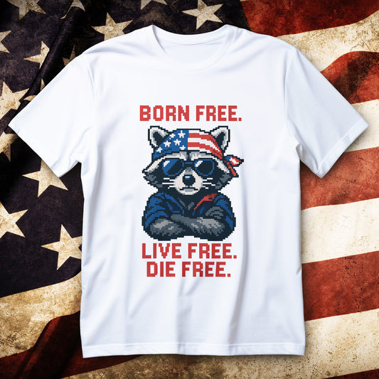 born live die free t-shirt, patriotic liberty usa pride tee for veterans