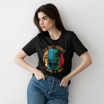 I’m Not Single I Have a Cat Shirt - Retro Funny Cat Tee