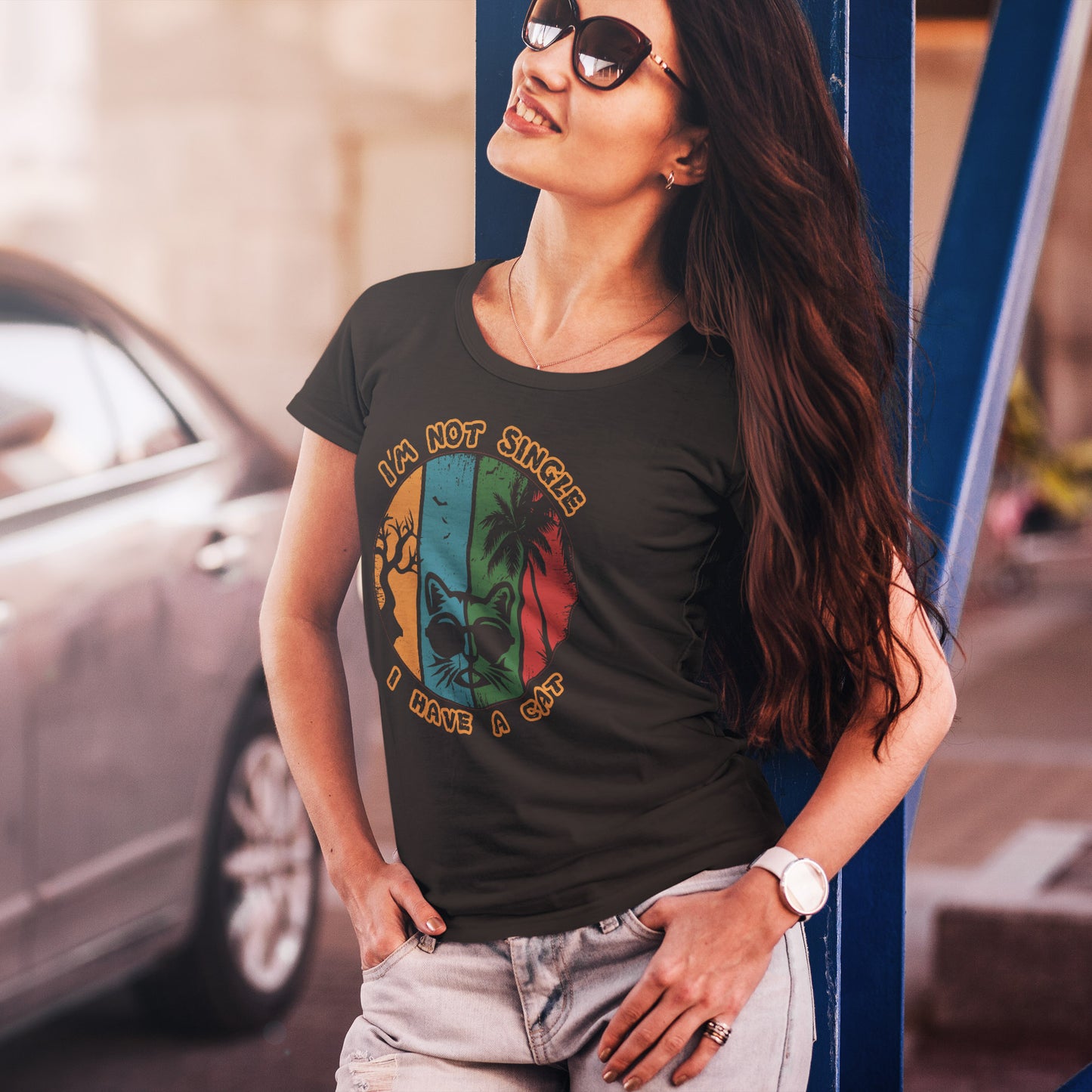 I’m Not Single I Have a Cat Shirt - Retro Funny Cat Tee