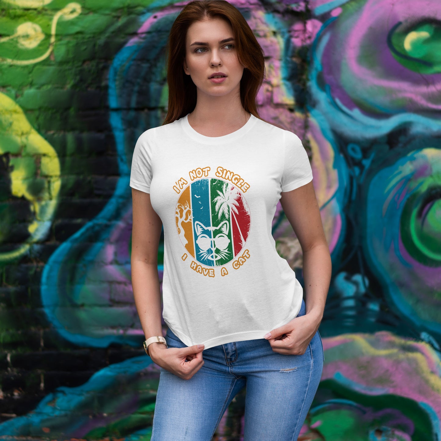 I’m Not Single I Have a Cat Shirt - Retro Funny Cat Tee