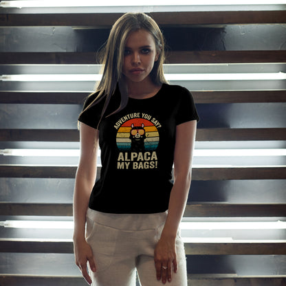 Alpaca My Bags T-Shirt - Funny Llama Travel Retro Sunset Tee