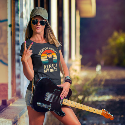Alpaca My Bags T-Shirt - Funny Llama Travel Retro Sunset Tee