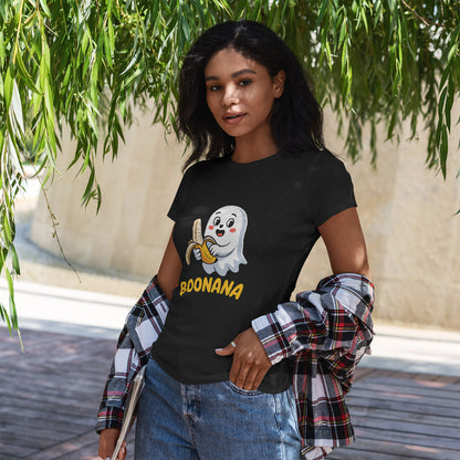 Boonana Ghost T-Shirt - Cute Halloween Banana Pun Tee