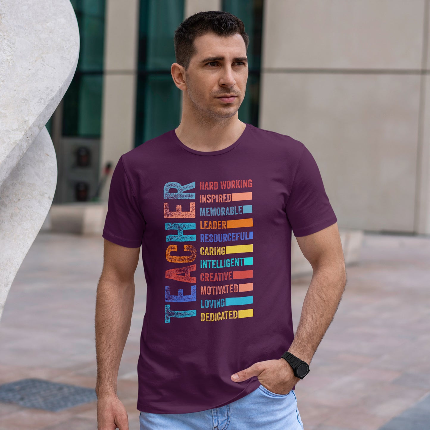 TEACHER Acronym Shirt - Colorful Back to School Gift for Teachers, Appreciation Tee, Educator Staff T-Shirt