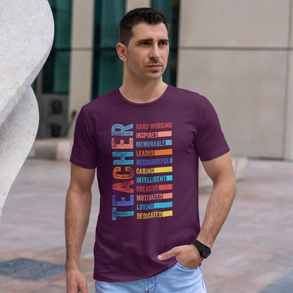 TEACHER Acronym Shirt - Colorful Back to School Gift for Teachers, Appreciation Tee, Educator Staff T-Shirt