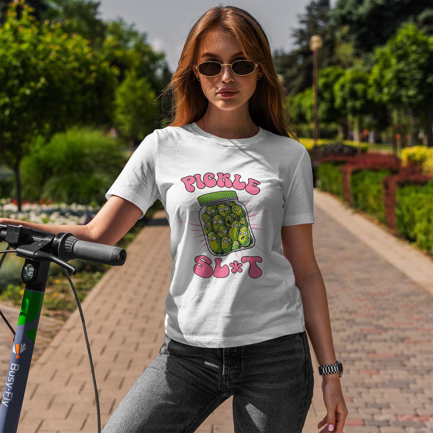 Pickle Lover Funny Shirt - Spicy Pickle Jar Graphic Tee for Women, Sarcastic Adult Humor Gift, Foodie Party T-Shirt