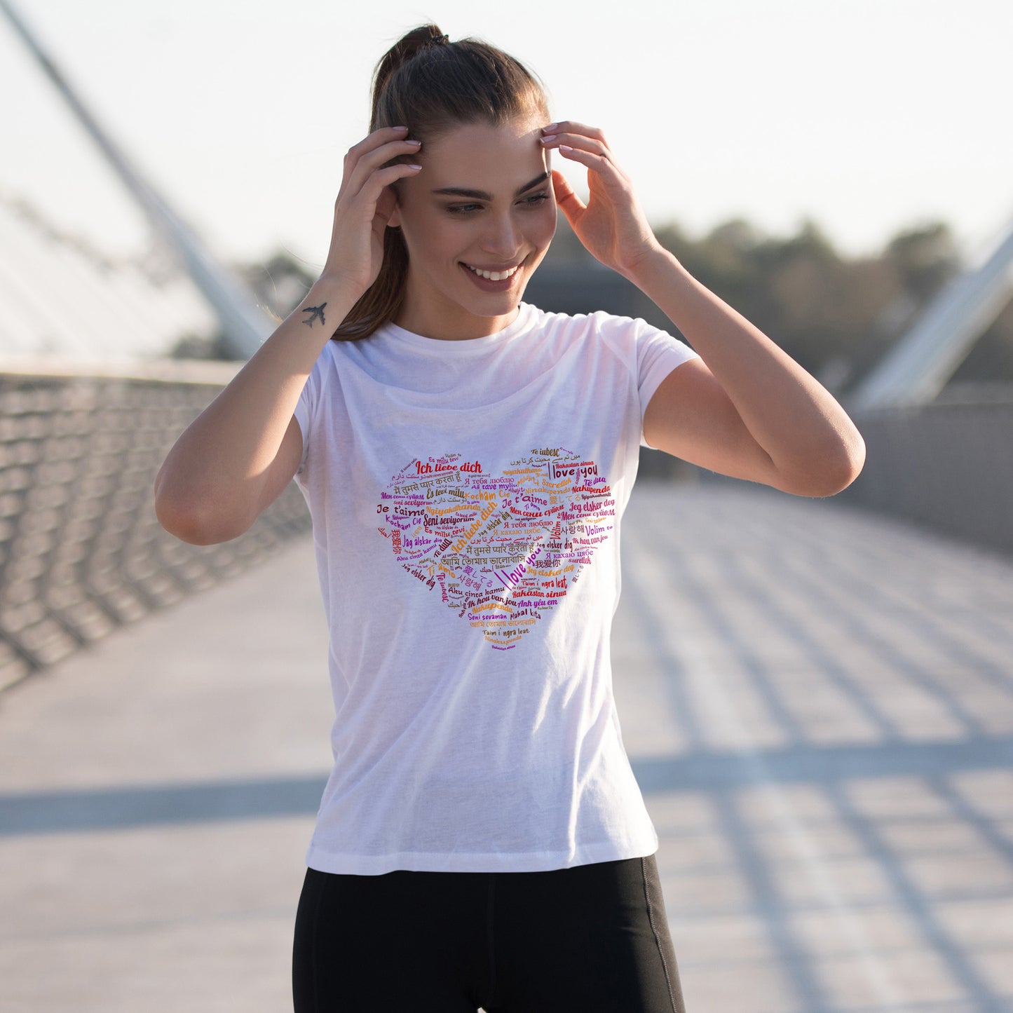 I Love You in Every Language T-Shirt - Multilingual Heart Design - Romantic Gift for Valentines Day, Anniversary, or Birthday