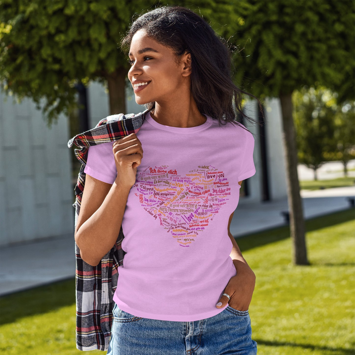 I Love You in Every Language T-Shirt - Multilingual Heart Design - Romantic Gift for Valentines Day, Anniversary, or Birthday