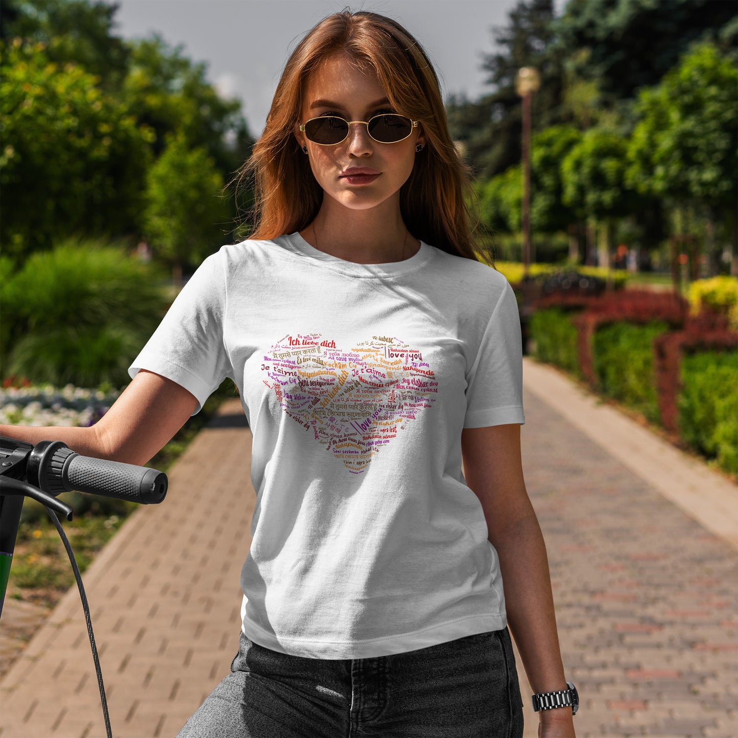I Love You in Every Language T-Shirt - Multilingual Heart Design - Romantic Gift for Valentines Day, Anniversary, or Birthday