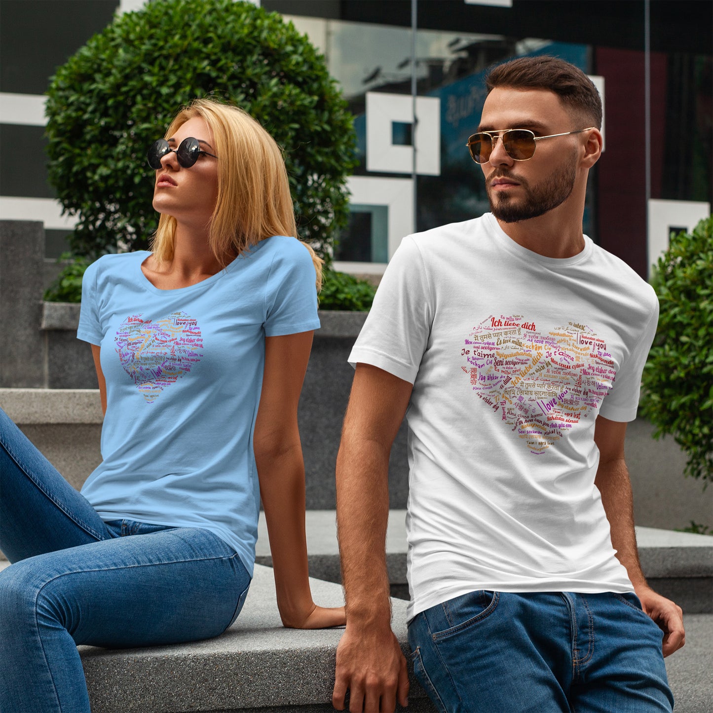 I Love You in Every Language T-Shirt - Multilingual Heart Design - Romantic Gift for Valentines Day, Anniversary, or Birthday