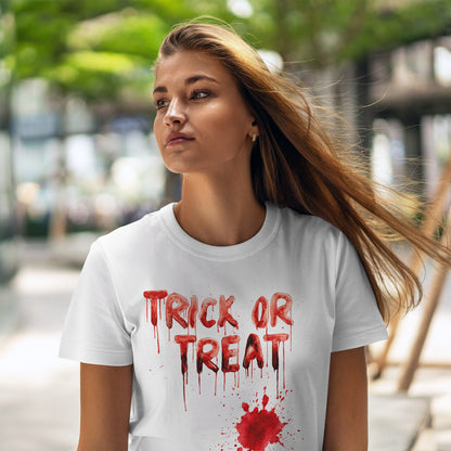 Trick or Treat Blood T-Shirt - Dripping Horror Halloween Tee
