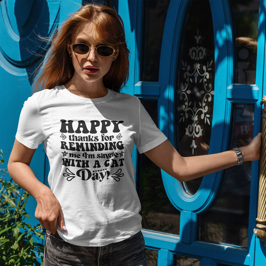 Cattitude Cat T-Shirt - Minimalist Sassy Line Art Tee