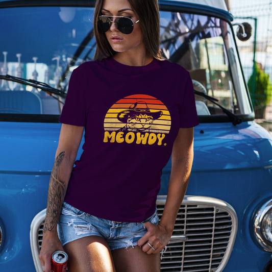 Meowdy T-Shirt - Funny Cowboy Cat Western Tee