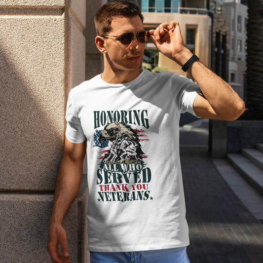 Thank You Veterans T-Shirt - Eagle, Flag & Iwo Jima Tribute Tee