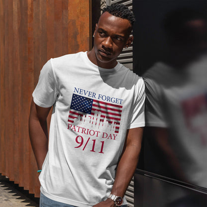 Patriot Day 9/11 T-Shirt - Never Forget American Flag NYC Memorial Tee