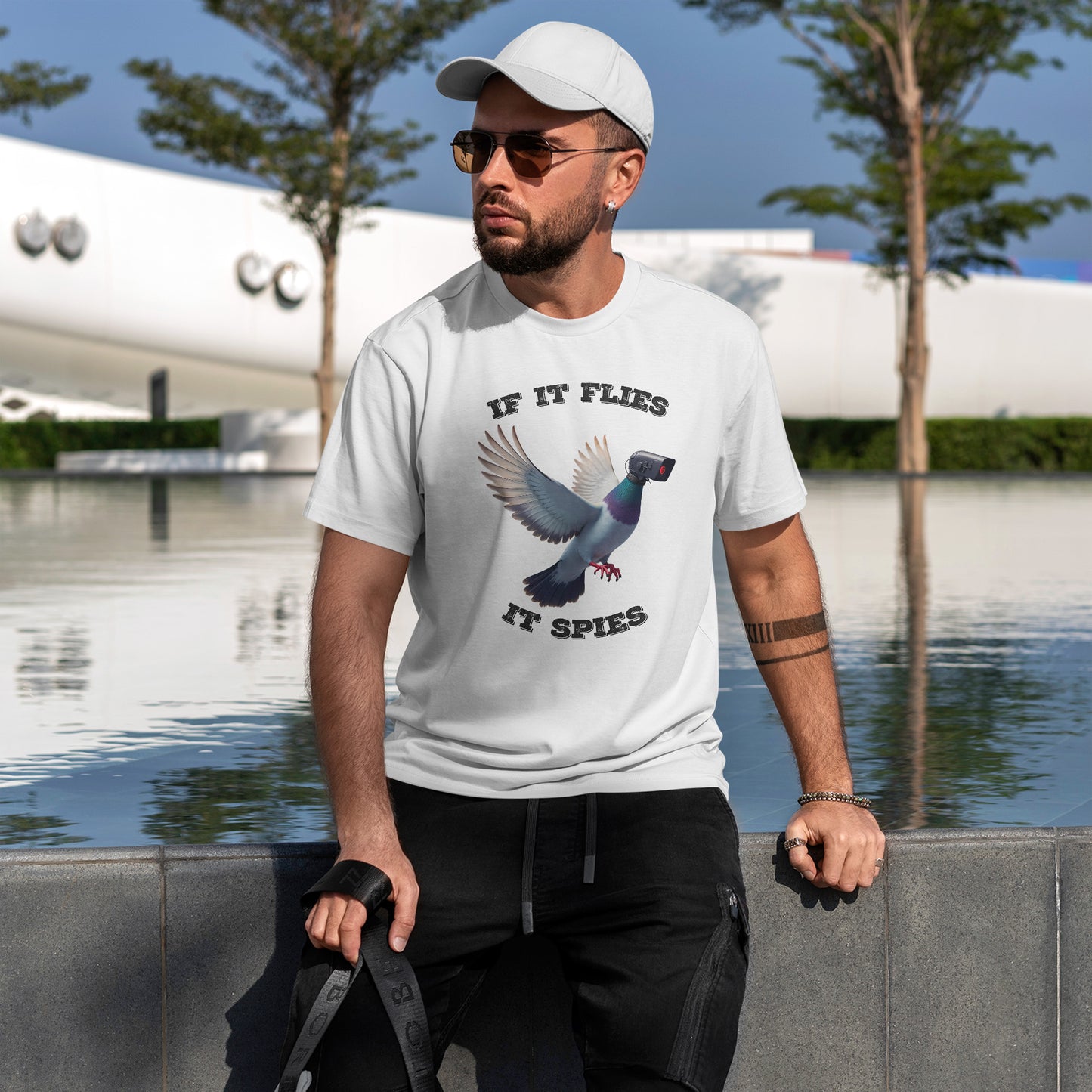 If It Flies It Spies Shirt - Pigeon Surveillance Meme Tee