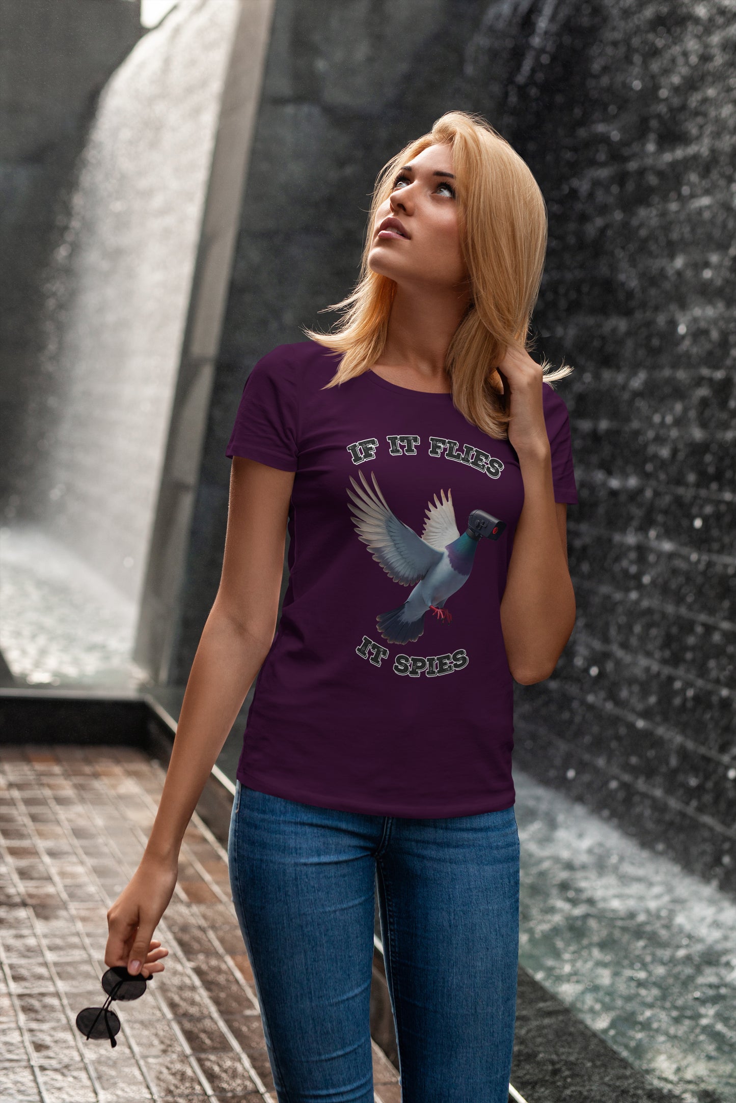 If It Flies It Spies Shirt - Pigeon Surveillance Meme Tee