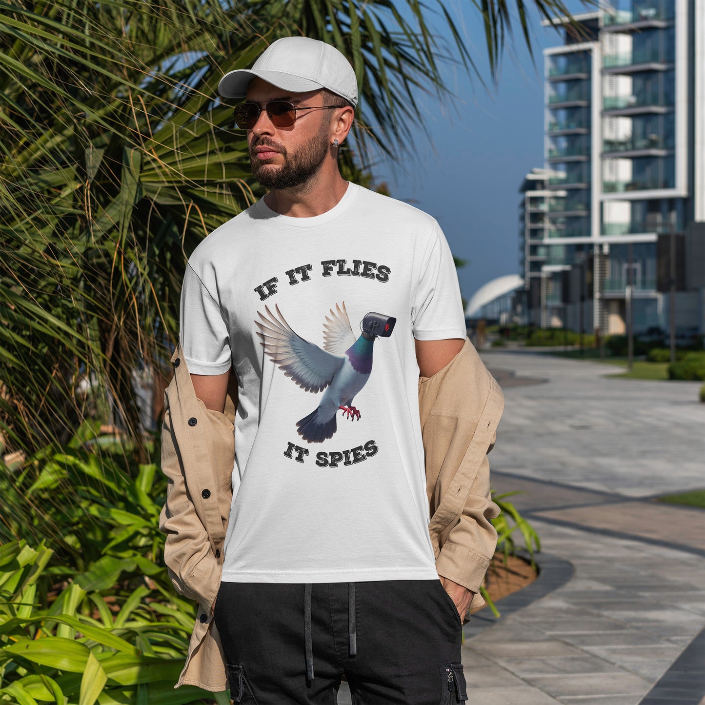 If It Flies It Spies Shirt - Pigeon Surveillance Meme Tee