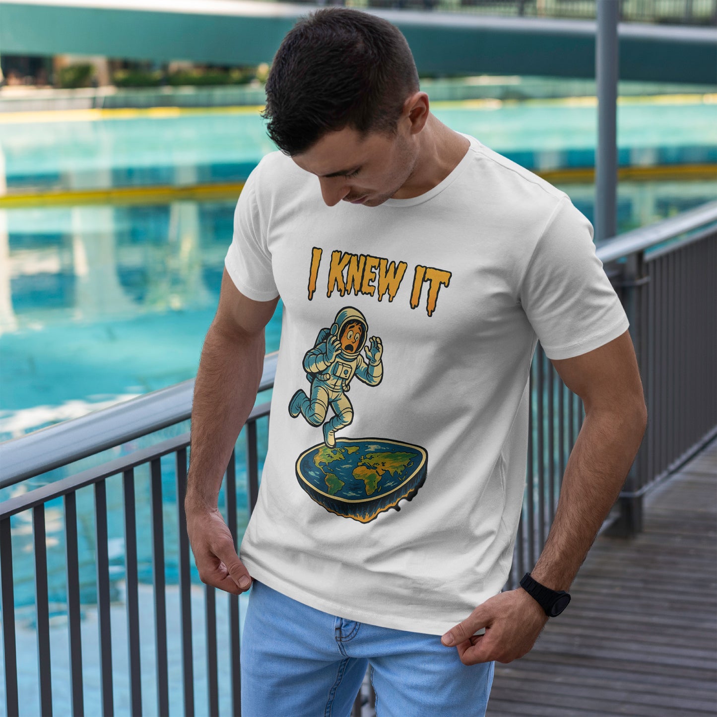 I Knew It Flat Earth Shirt - Funny Astronaut Meme Tee