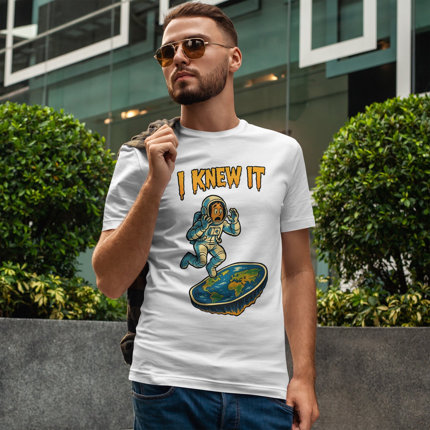 I Knew It Flat Earth Shirt - Funny Astronaut Meme Tee