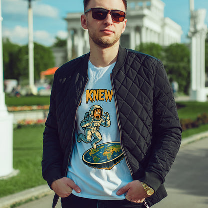I Knew It Flat Earth Shirt - Funny Astronaut Meme Tee