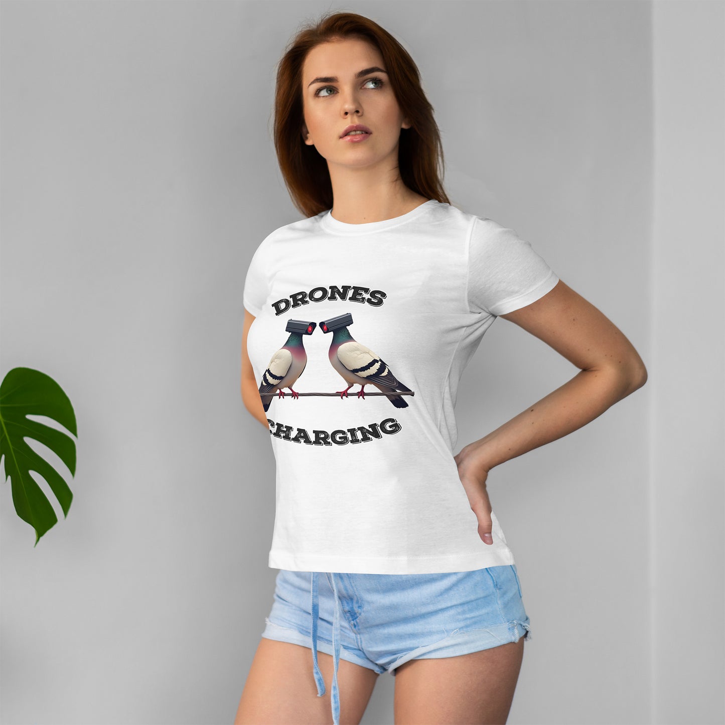 Drohnen laden Shirt - Lustiges Taubenkamera-Meme-T-Shirt