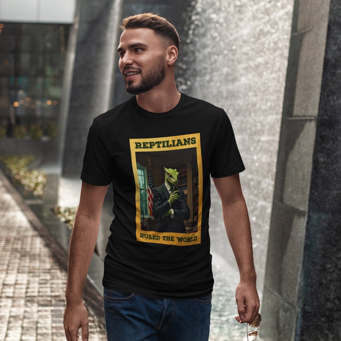 Reptilians Ruled the World Shirt - Reptilian Meme Satire Tee