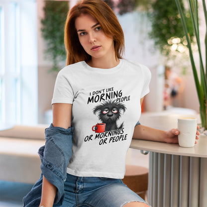 Grumpy Morning Dog T-Shirt - Funny Coffee Tee