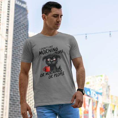Grumpy Morning Dog T-Shirt - Funny Coffee Tee
