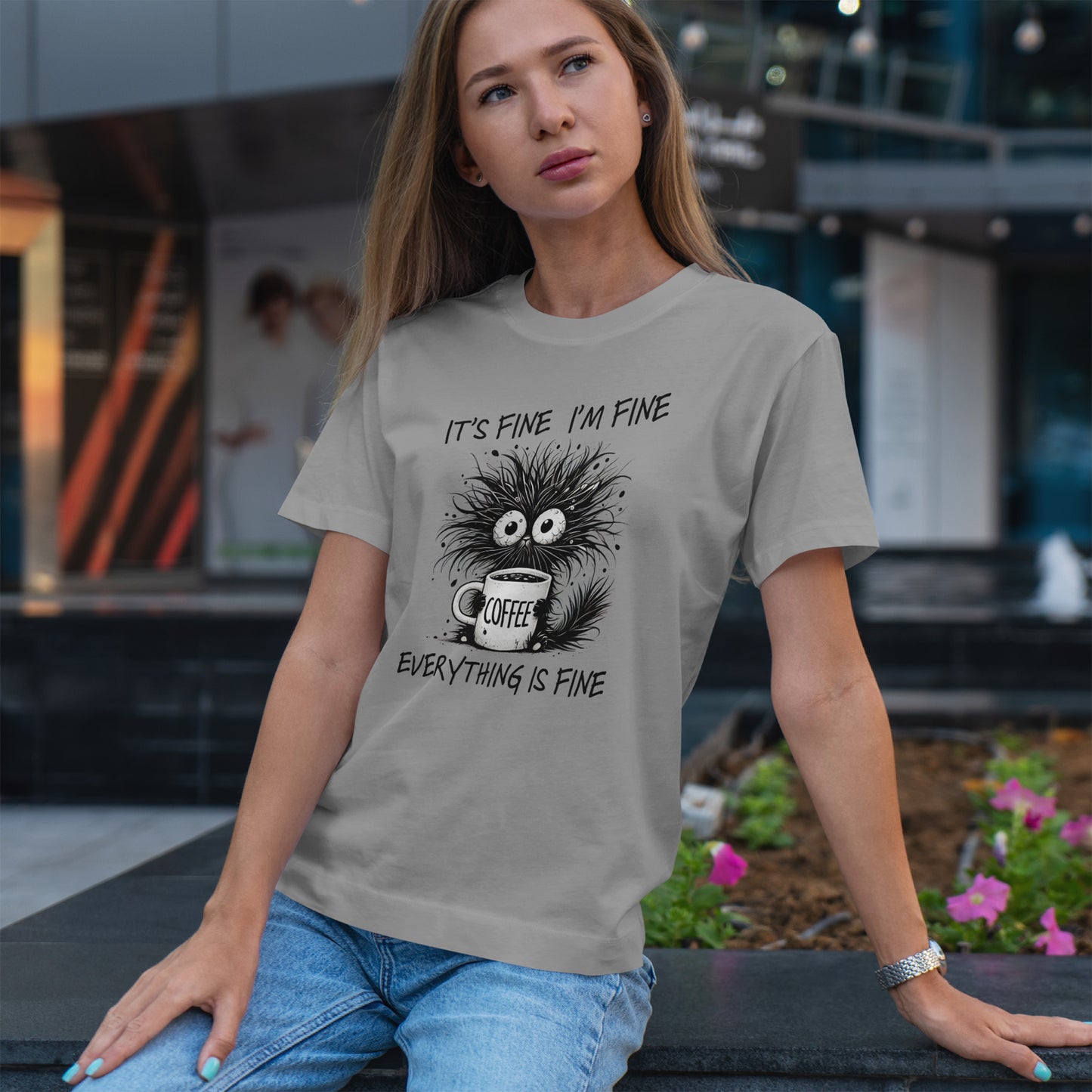 Caffeine Chaos Monster T-Shirt - Funny Coffee Tee