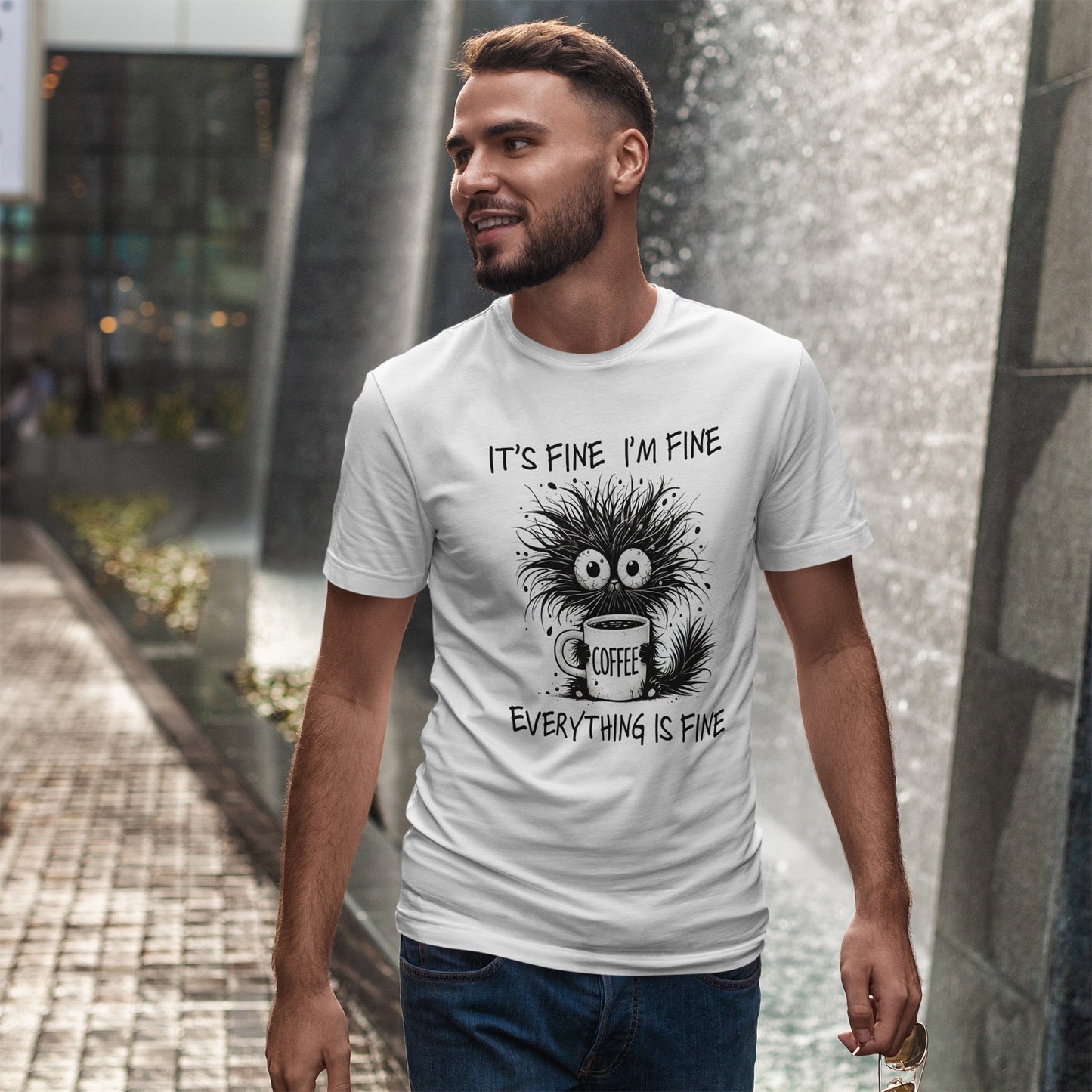 Caffeine Chaos Monster T-Shirt - Funny Coffee Tee