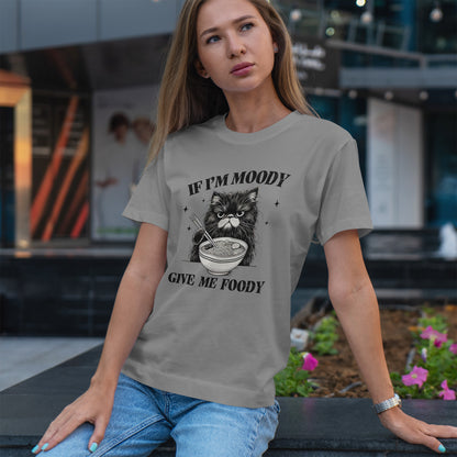 Grumpy Ramen Cat T-Shirt - Moody Kitty Noodles Tee