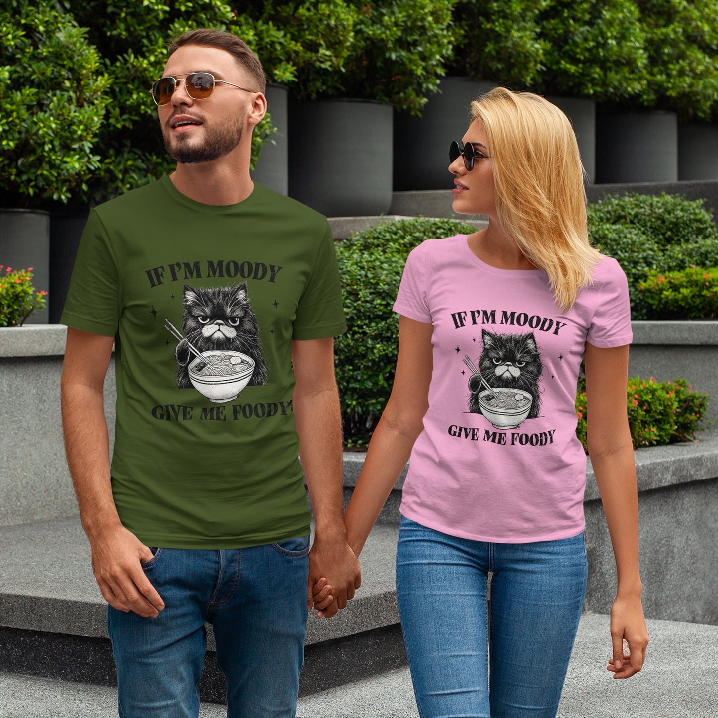 Grumpy Ramen Cat T-Shirt - Moody Kitty Noodles Tee