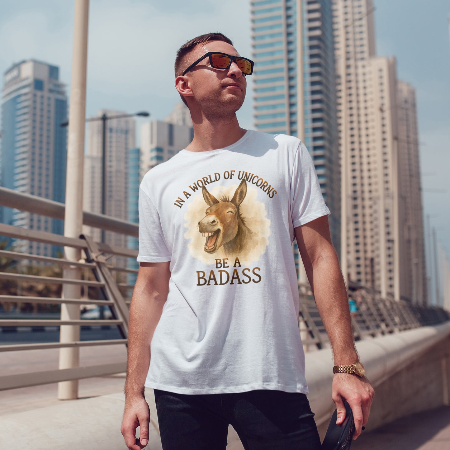 Badass Donkey T-Shirt - In a World of Unicorns