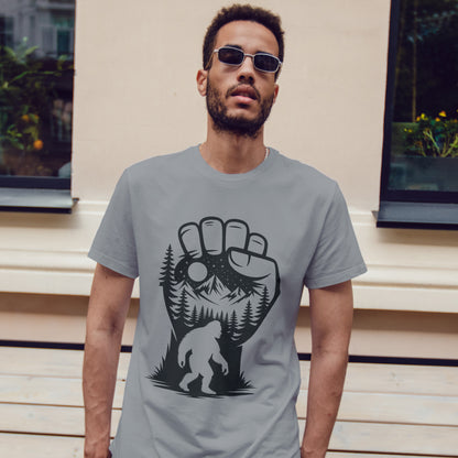 Bigfoot Forest Silhouette T-Shirt - Sasquatch Mountain Tee