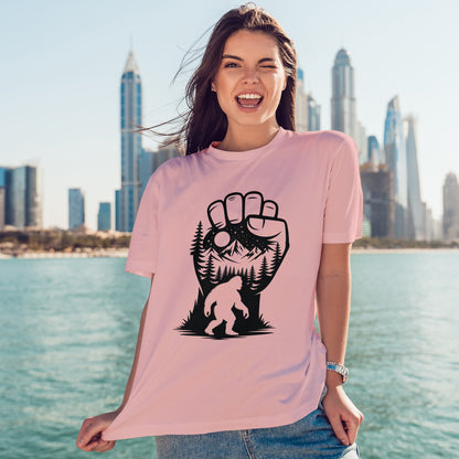 Bigfoot Forest Silhouette T-Shirt - Sasquatch Mountain Tee