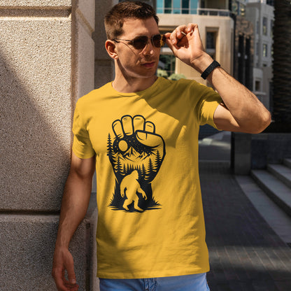 Bigfoot Forest Silhouette T-Shirt - Sasquatch Mountain Tee