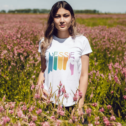 Nessie T-Shirt - Loch Ness Monster Retro Rainbow Tee
