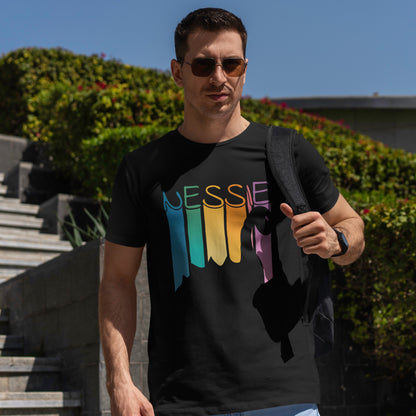 Nessie T-Shirt - Loch Ness Monster Retro Rainbow Tee
