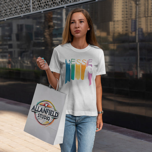 Nessie T-Shirt - Loch Ness Monster Retro Rainbow Tee