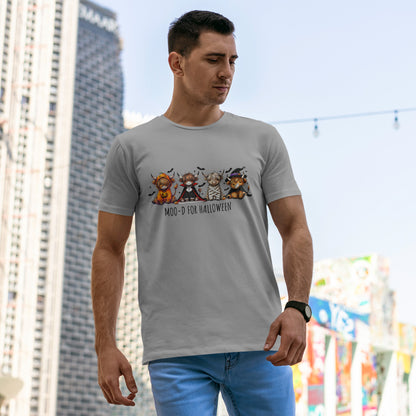 Highland Cow Halloween T-Shirt – Cute Spooky Cows in Costumes