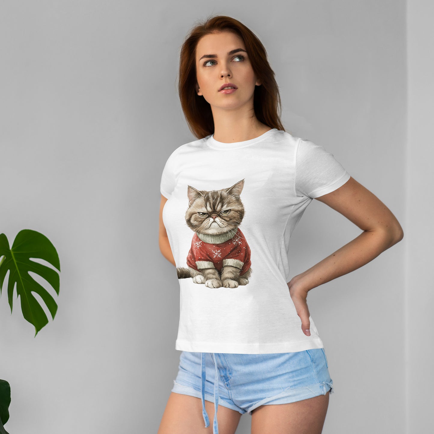 Grumpy Christmas Cat T-Shirt
